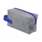 Косметичка из РПЕТ фетра с ручкой Felt, серый с синим
