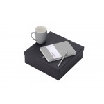 Подарочный набор с блокнотом С2, металлической ручкой и кружкой, серый