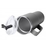 Термокружка Кенчер с двойными стенками из нержавеющей стали 304 и полипропилена, серый