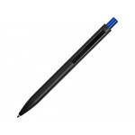 Ручка металлическая шариковая Blaze с цветным зеркальным слоем, черный/синий