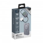 Внешний АКБ NRG Max Qi2.2 10000 мА-ч, 25Вт MageSafe, серый, Deppa