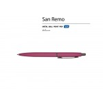 Ручка металлическая шариковая San Remo, софт-тач, 1.0 мм, бордовый