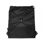 Изолированная сумка со шнурком Adventure объемом 9 л из переработанных материалов, соответствующих стандарту GRS, черный