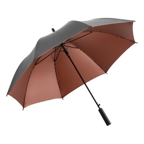 Зонт-трость 1159 Double face полуавтомат, серый/медный