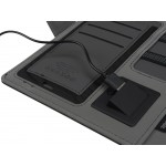 Органайзер с беспроводной зарядкой 5000 mAh Powernote, темно-серый