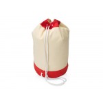 Рюкзак-мешок Indiana хлопковый, 180гр, натуральный/красный