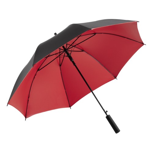 Зонт-трость 1159 Double face полуавтомат, черный/красный