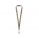 Ланъярд 2 см под сублимацию с трендовым карабином, замком обрыва и металлическим держателем для телефона, серебристый