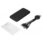 Набор из внешнего акуумулятора и универсального кабеля с подсветкой лого Reserve LED, 10000mAh, черный