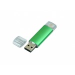 USB-флешка на 64 ГБ.c дополнительным разъемом Micro USB, зеленый