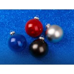 Стеклянный елочный шар Frozi, красный прозрачный, с серебристым колпачком