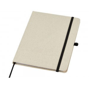 Блокнот в твердом переплете Tutico из органического хлопка, натуральный/черный