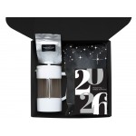 Подарочный набор c френчпрессом, кружками и чаем, белый