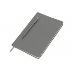 Блокнот А5 Magnet 14,3*21 с магнитным держателем для ручки, серый
