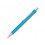 Ручка шариковая металлическая Pyra soft-touch с зеркальной гравировкой, голубой