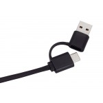 Универсальный кабель с ретрактором 3-в-1 Retrax, черный