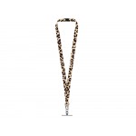 Ланъярд 2,5 см под сублимацию с большим карабином, замком обрыва и металлическим держателем для телефона