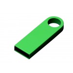 USB 2.0-флешка на 512 Мбайт с мини чипом и круглым отверстием, зеленый