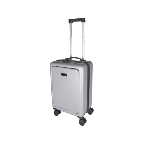 Rover Pro 20-дюймовый чемодан на колесах из материалов, переработанных согласно стандарту GRS, объемом 40 л - Серебряный Rover Pro 20-дюймовый чемодан на колесах из материалов, переработанных согласно стандарту GRS, объемом 40 л - Серебряный