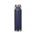 Бутылка для воды с вакуумной изоляцией Thor объемом 650 мл из переработанной нержавеющей стали, сертифицированной по стандарту RCS - Темно - синий