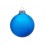 Стеклянный елочный шар Christmas bauble, синий прозрачный, с серебристым колпачком в черной коробке