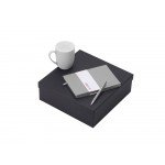 Подарочный набор с блокнотом С1, металлической ручкой и кружкой, серый