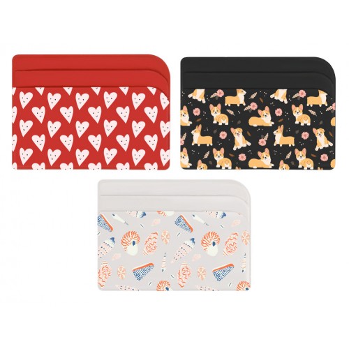 Картхолдер для 3-х карт с возможностью полноцветной  УФ-печати, софт-тач