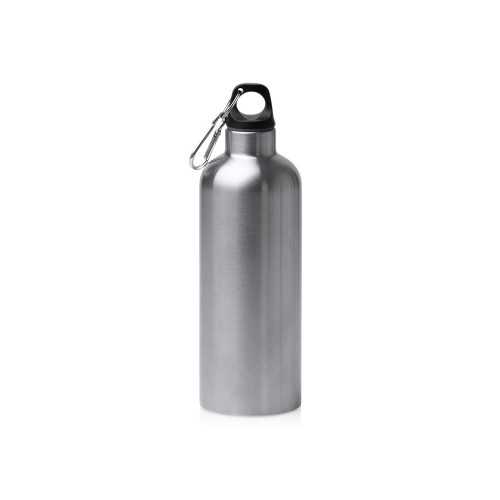 Бутылка LUWAK/ЛЮВАК из переработанной нержавеющей стали с карабином, серебристый