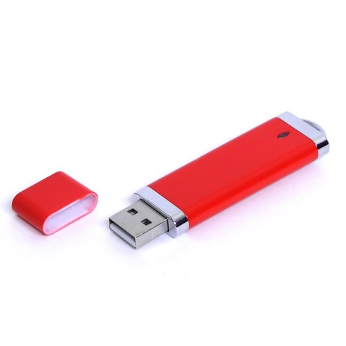 USB-флешка промо на 32 Гб прямоугольной классической формы, красный