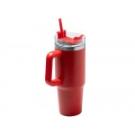 Термокружка Крэнстон с двойными стенками из переработанной нержавеющей стали, красный