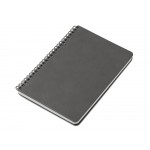 Блокнот А5 Dante из искусственной кожи на спирали, темно-серый