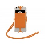 Картхолдер RFID со шнурком, оранжевый