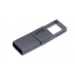 USB 3.0-флешка на 64 Гб с разъемами USB-A и Type-C, серебристый