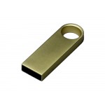 USB 2.0-флешка на 128 Гб с мини чипом и круглым отверстием, золотистый