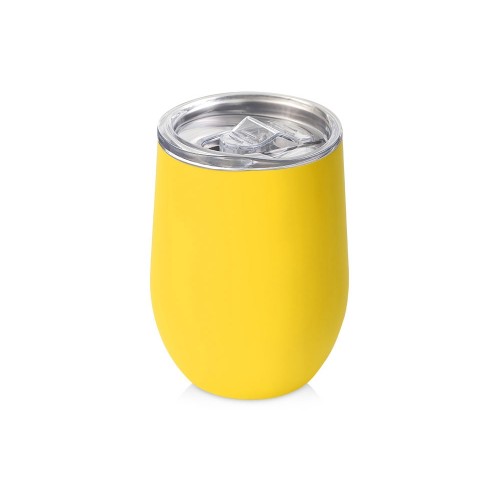 Термокружка Sense Gum, soft-touch, непротекаемая крышка, 370мл, желтый (P)