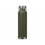 Бутылка для воды с вакуумной изоляцией Thor объемом 650 мл из переработанной нержавеющей стали, сертифицированной по стандарту RCS - Зеленый лесной