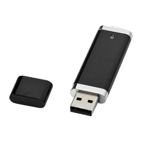 Флеш-карта Flat USB 2.0 на 4 Гб, черный