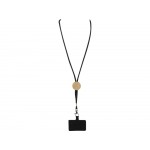 Adhab/Адхаб ремешок для смартфона с бамбуковыми деталями, черный