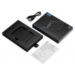 Внешний аккумулятор со встроенным кабелем USB-C Дэнси, 5000 мАч, черный