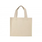 Мини эко-сумка Odessa с клинчиком, изготовленная из переработанного хлопка, сертифицированного согласно GRS, плотностью 220 г/м², объемом 9 л - Натуральный