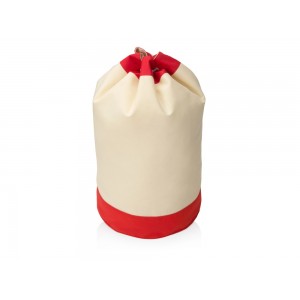 Рюкзак Индиана хлопковый, 180гр, натуральный/красный