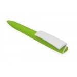 Ручка пластиковая soft-touch шариковая Zorro, зеленое яблоко/белый