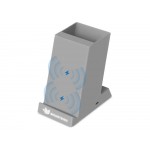 Беспроводная зарядка-подставка с подсветкой Glow box, серый (Р)