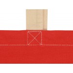 Сумка для шопинга Twin двухцветная из хлопка, 180 г/м2, красный/натуральный