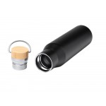 Термобутылка Мэйер из нержавеющей стали, с бамбуковой крышкой, серебристый