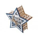 Шкатулка из фанеры в виде звезды Asteris, сине-серебристый