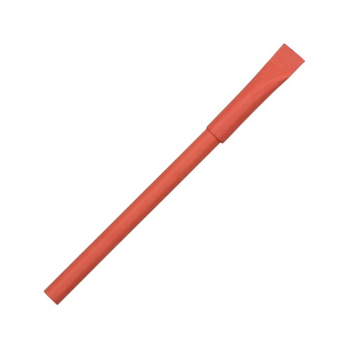 Ручка картонная с колпачком Recycled, красный