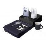 Подарочный набор с пледом, увлажнителем и кружкой, черный