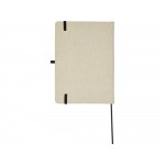 Блокнот в твердом переплете Tutico из органического хлопка, натуральный/черный