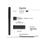 Ручка пластиковая гелевая Egoiste Black под персонализацию, черные чернила, черная